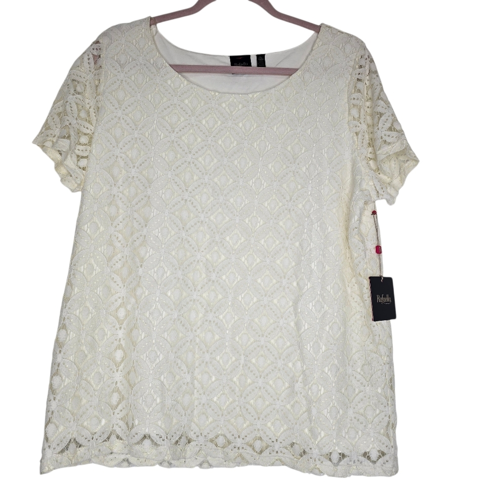 Rafaella Lace Overlay Blouse